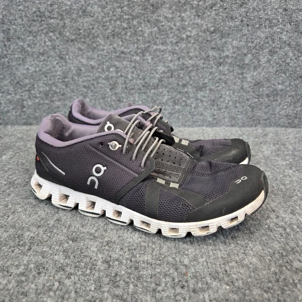 On Cloud 5 Shoes Womens 8 Black White Running Athletic Gym Sneakers 19.0001